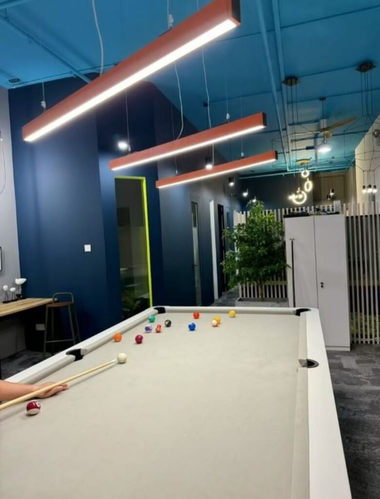 Private pool table room at Dott Co+work Woodlands