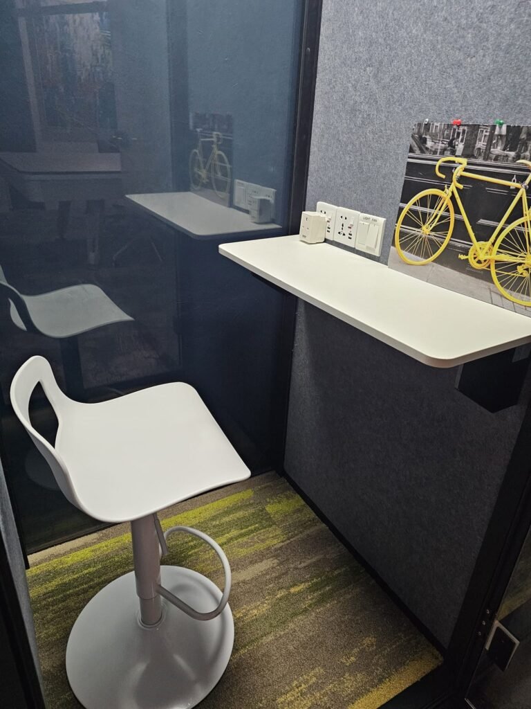Privacy pod for phone and video calls at Dott Co+work Woodlands